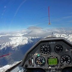 Flugwegposition um 13:08:04: Aufgenommen in der Nähe von 39030 Vintl, Bozen, Italien in 3713 Meter